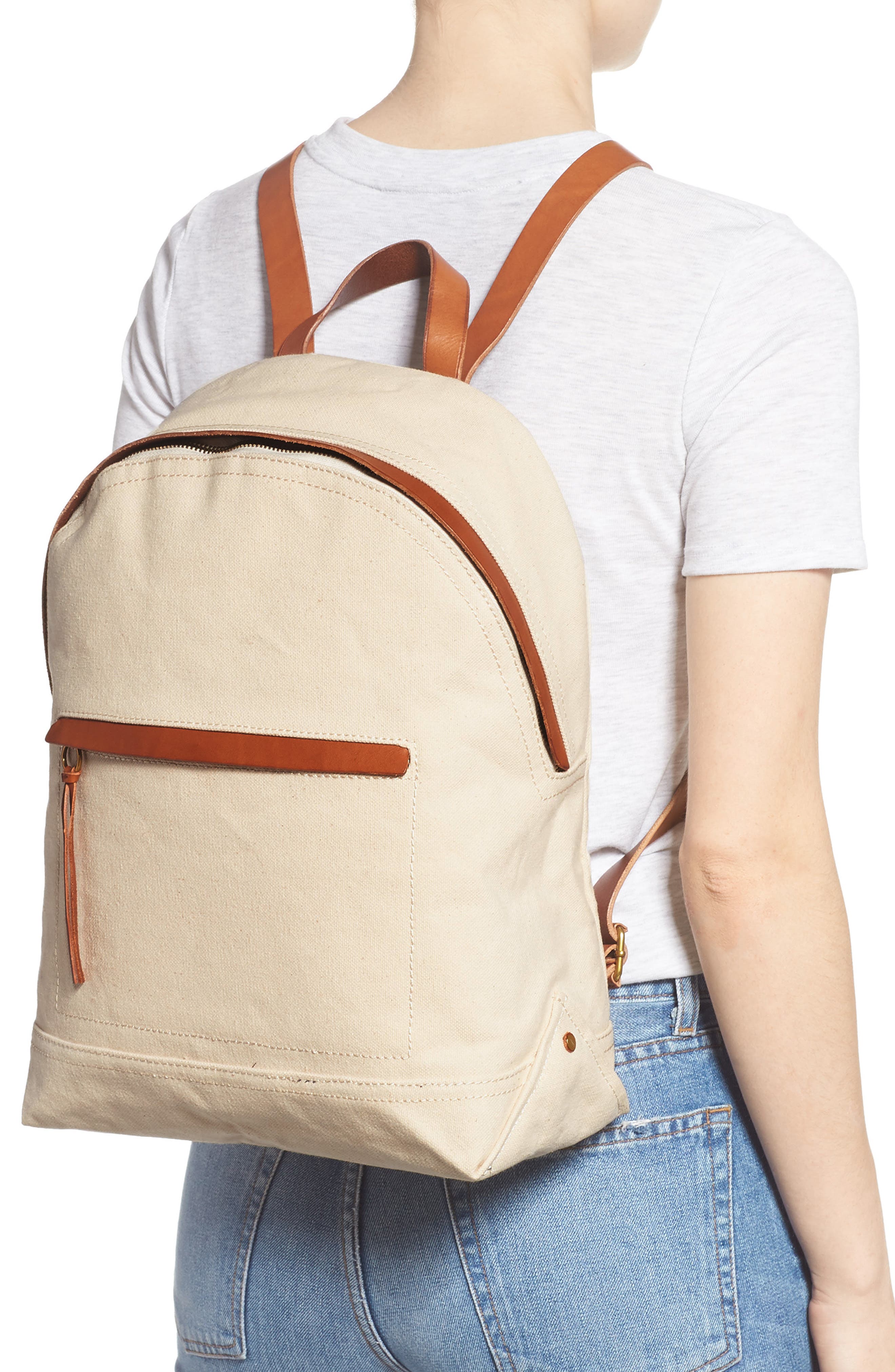 The Charleston Backpack, Alternate, color, VINTAGE CANVAS