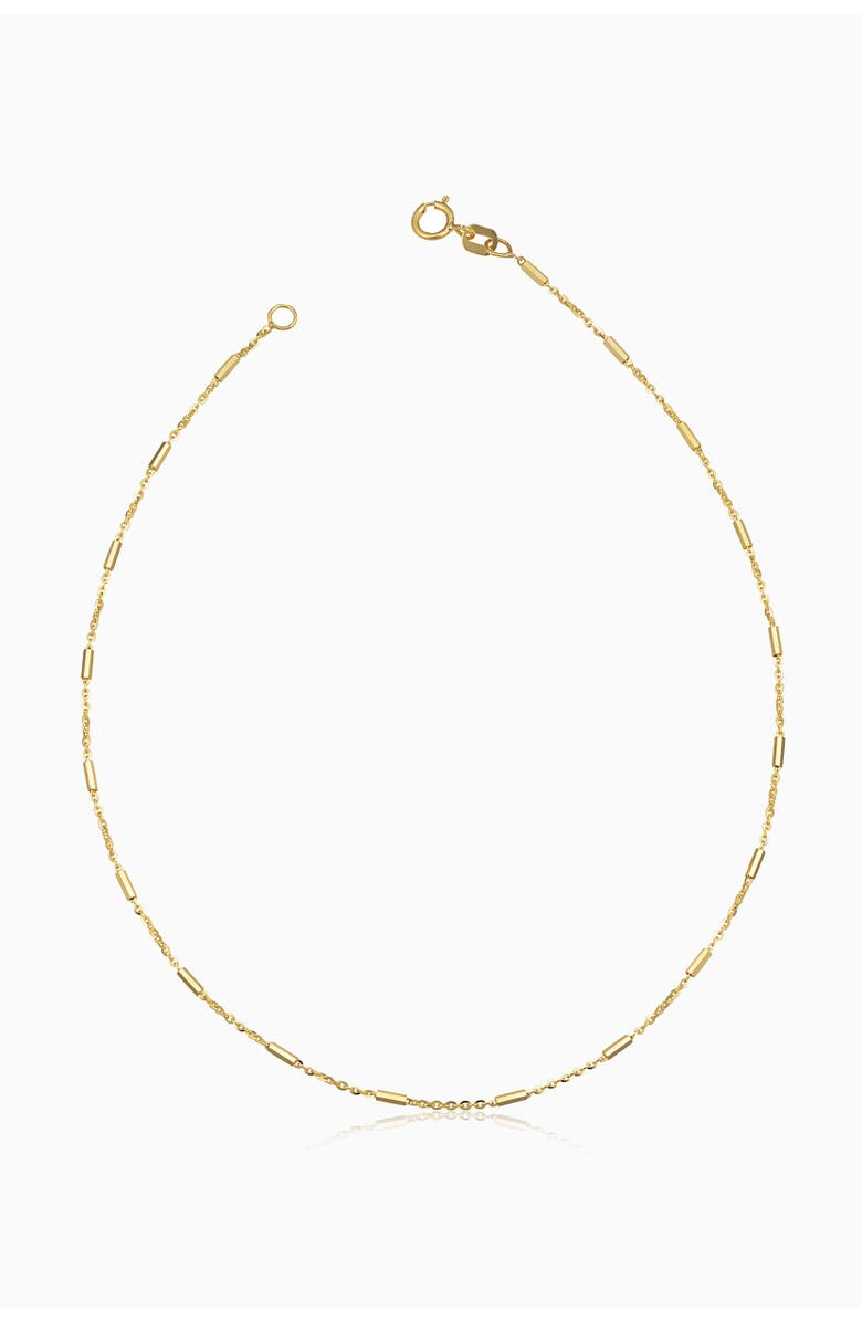 Oradina 14K Yellow Gold Vicenza Rolo Anklet, Main, color, Yellow Gold