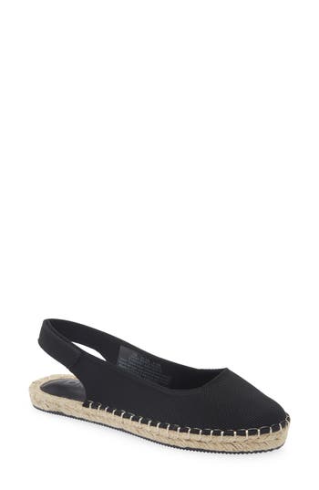 Dkny Minks Espadrille Slingback Flat In Black