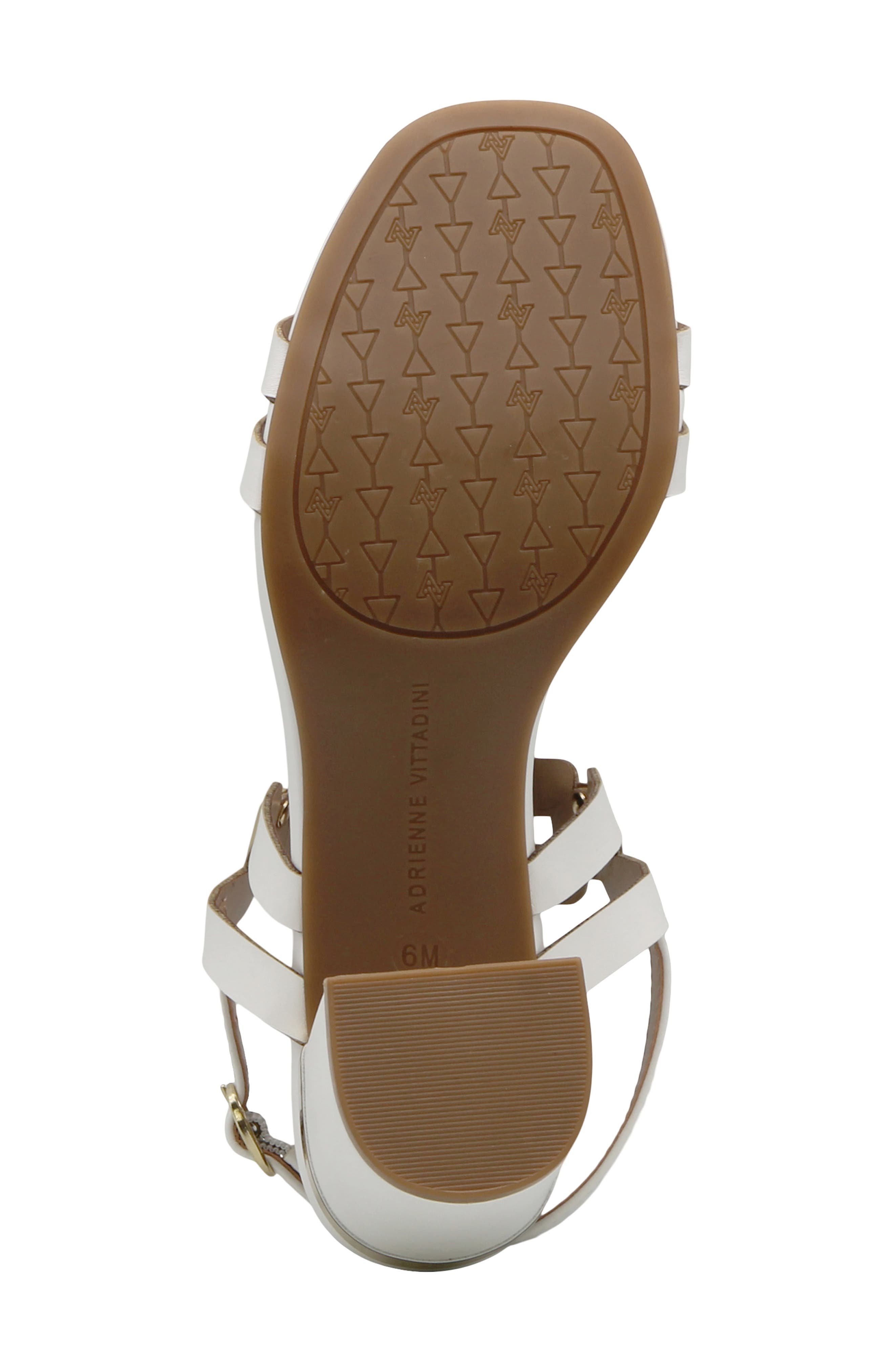 Adrienne Vittadini Adda Ankle Strap Sandal, Alternate, color, White