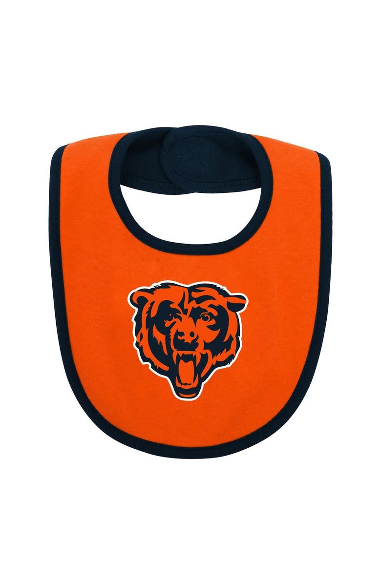 Outerstuff Newborn & Infant Navy/Orange Chicago Bears Home Field Advantage Three-Piece Bodysuit, Bib & Booties Set, Alternate, color, 