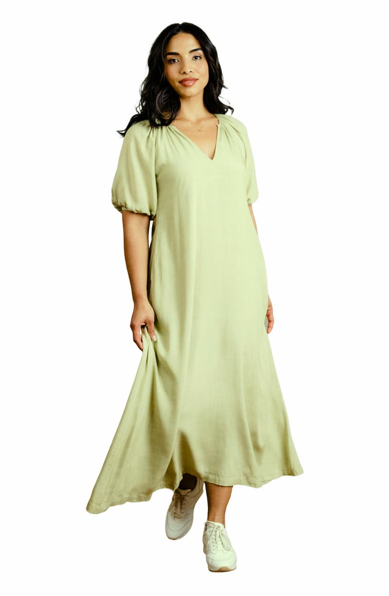 ABLE Amari Puff Sleeve Dress, Main, color,
