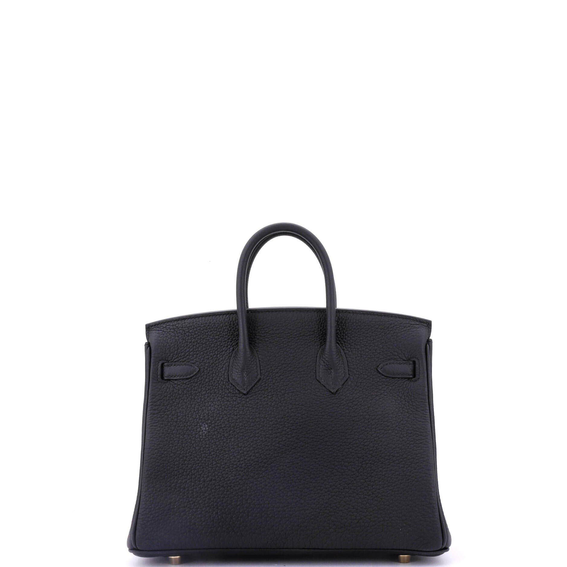 Pre-Owned Hermes Birkin Handbag Black Togo with Gold Hardware 25, Alternate, color, 