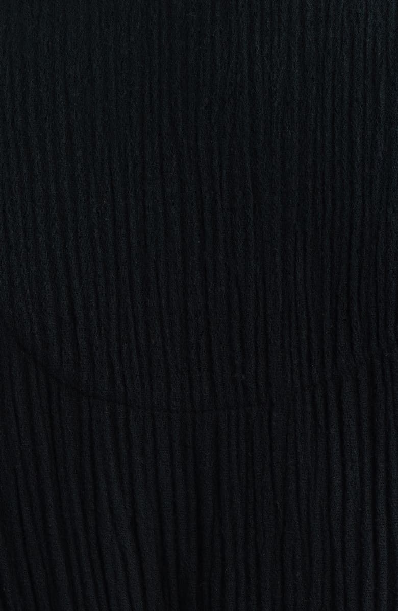 Majestic International Seaside Cotton Crepe Shawl Collar Robe, Alternate, color, Black