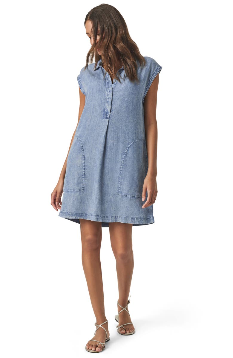 Splendid Wren Indigo Chambray Shift Minidress, Alternate, color,