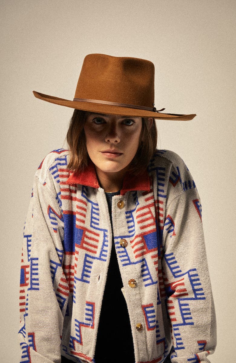 Brixton Trail Terry Crop Trucker Jacket, Alternate, color,