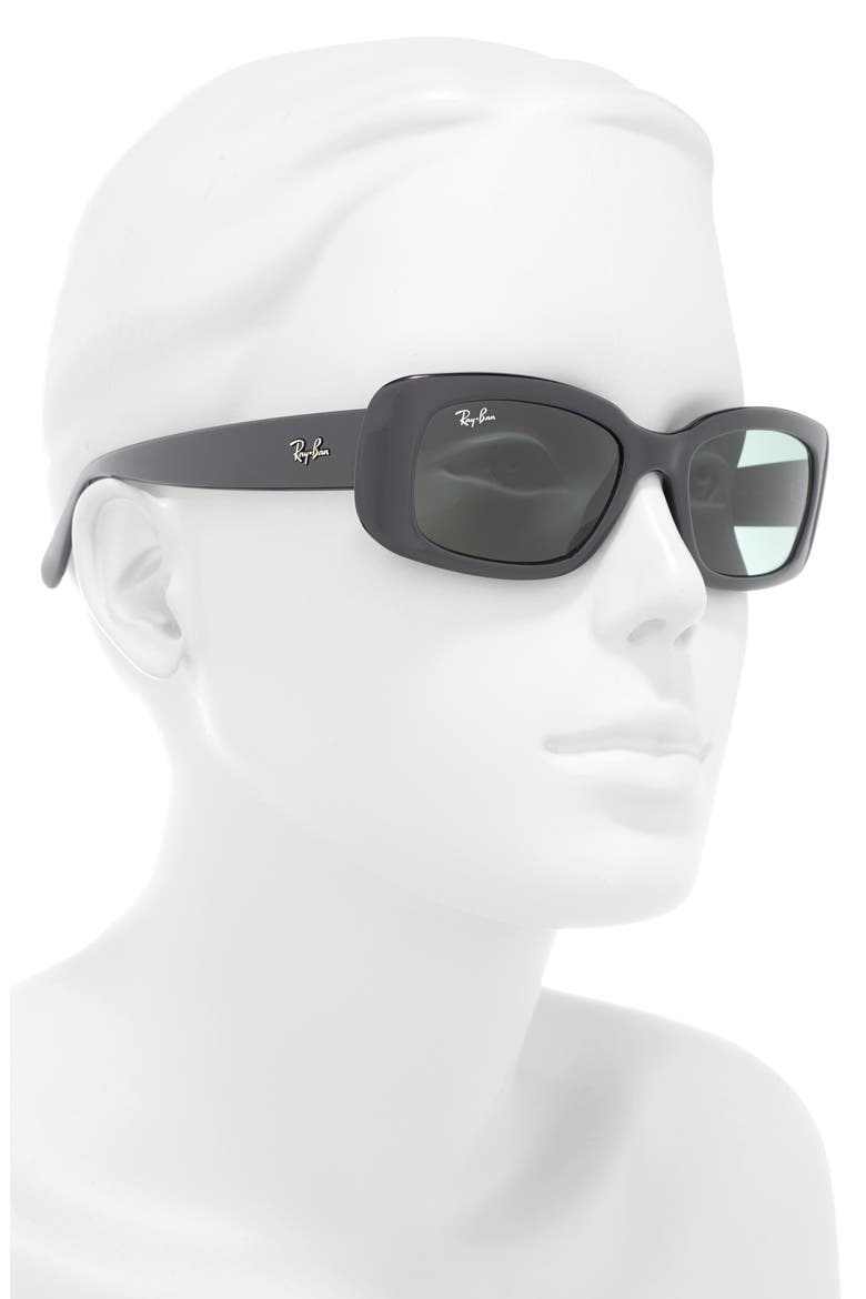 50mm Rectangle Sunglasses, Alternate, color, BLACK