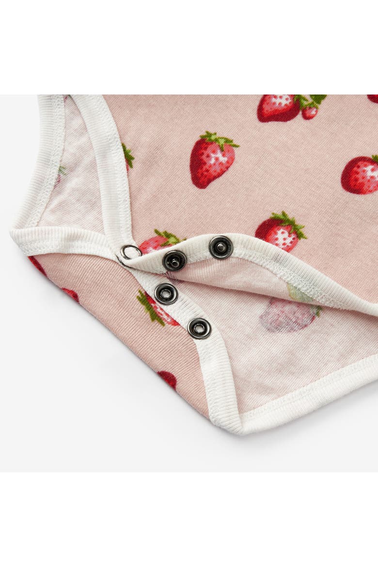Organic Cotton Ruffle One Piece, Alternate, color, Strawberry
