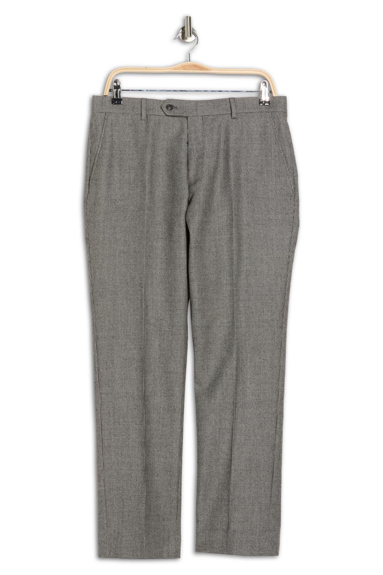 Check Wool Dress Pants, Alternate, color, BLACK/ WHITE