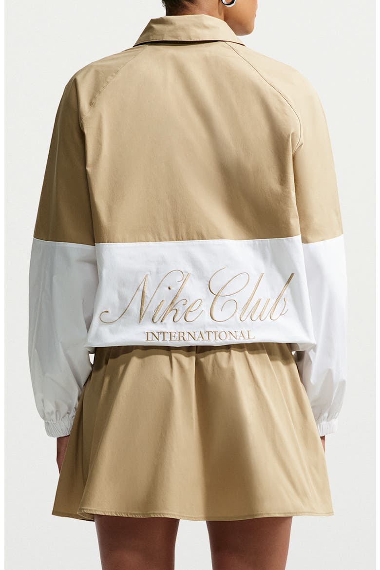 Half Zip Windbreaker, Alternate, color, PARACHUTE BEIGE/ WHITE