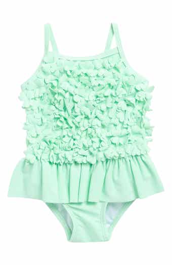 Little Me 3D Floral Skirted One-Piece Swimsuit