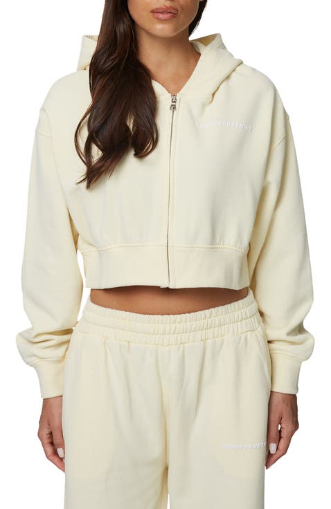 Essential Cropped Zip Hoodie
