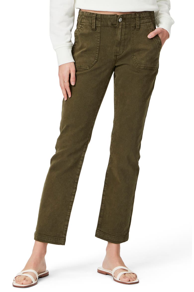 Mayslie Patch Pocket Ankle Straight Leg Jeans, Main, color, VOLIVMEDOW