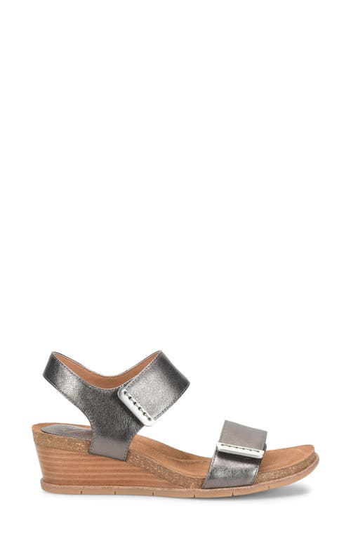 Söfft Verdi Ii Slingback Wedge Sandal In Dark Pewter