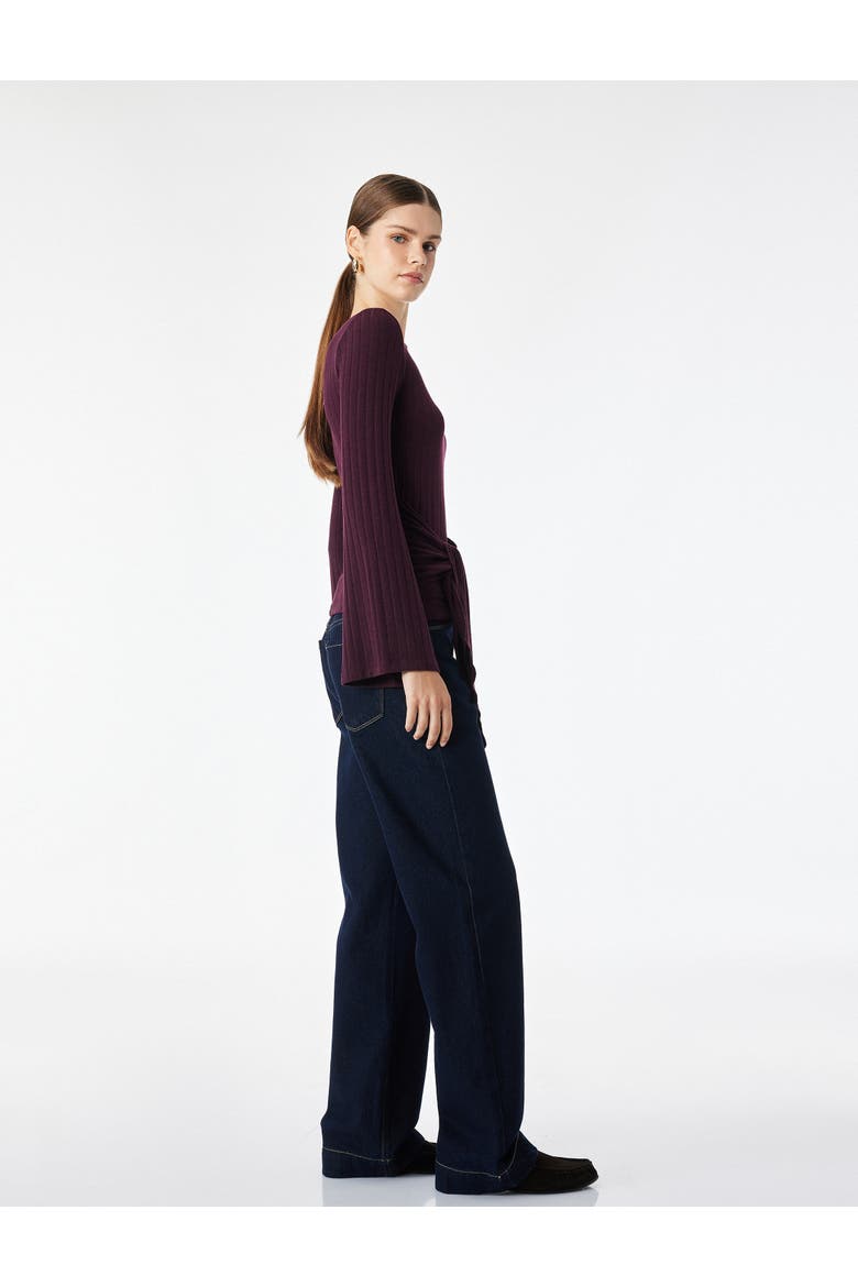 Long Sleeve Blouse, Alternate, color, BORDEUX