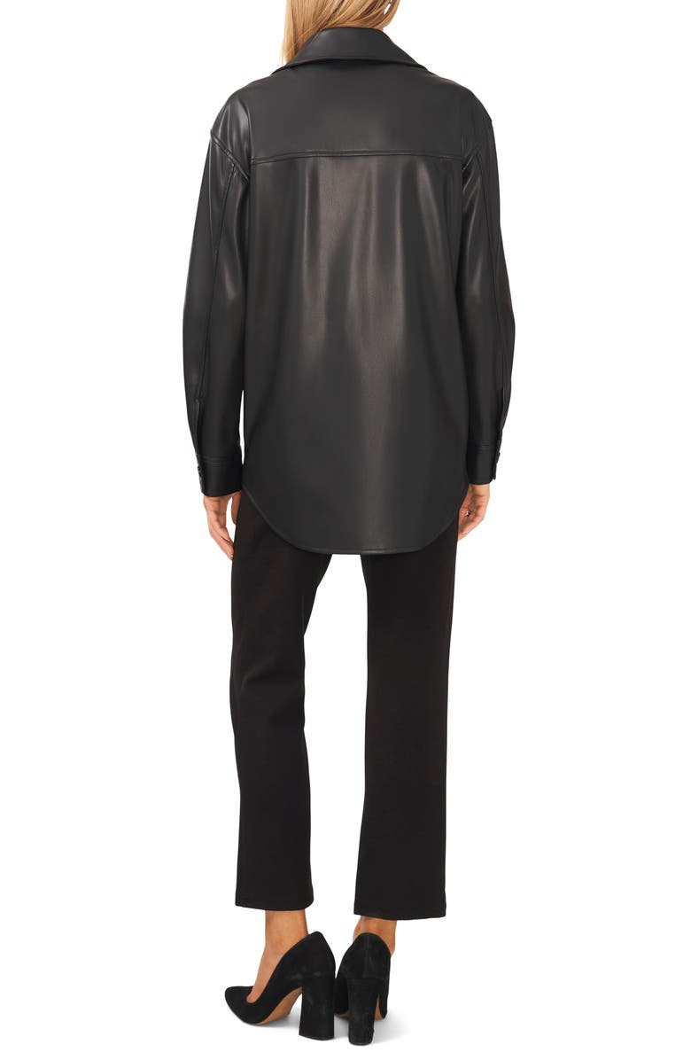 Halogen<sup>®</sup> Faux Leather Shirt Jacket, Alternate, color,