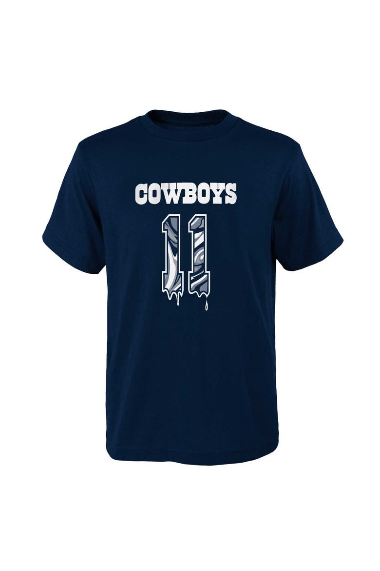 Youth Micah Parsons Navy Dallas Cowboys Mainliner Drip Player Name & Number T-Shirt, Alternate, color, Navy