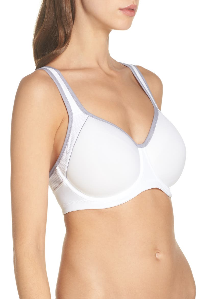 Lindsay Sport Underwire T-Shirt Bra, Alternate, color, WHITE/ LILAC GRAY