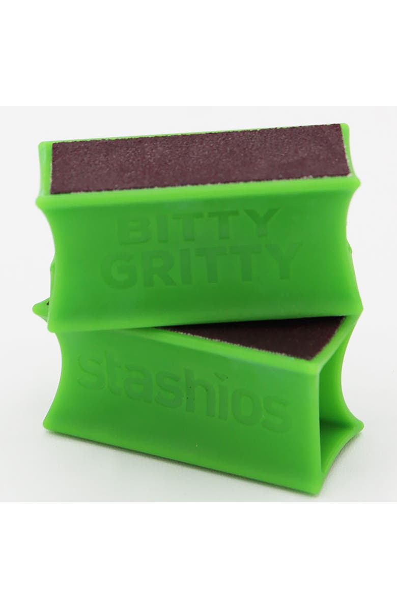 Stashios Bitty Gritty 2 Pack Green Dog Nail Files, Alternate, color, Green