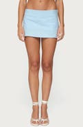 EDIKTED Avalai Low Rise Linen & Cotton Miniskort