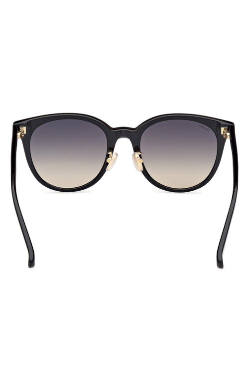 Max Mara 54mm Round Sunglasses In Black