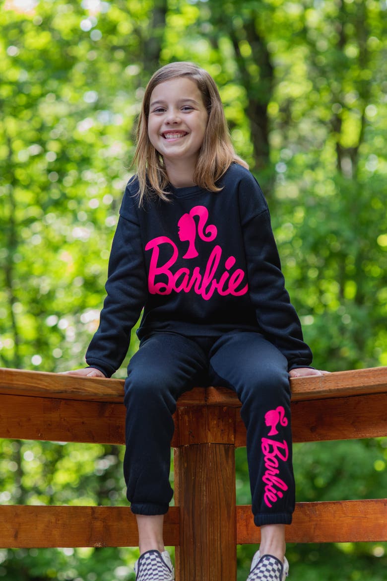 French Terry Sweatshirt & Pants Set, Alternate, color, Black