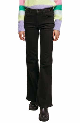 maje Pramo Buckle Detail Flare Leg Jeans