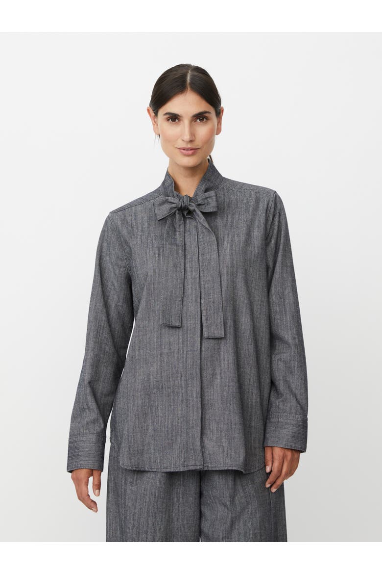 Lannie Long Sleeve Neck Tie Shirt, Main, color, Dark Denim