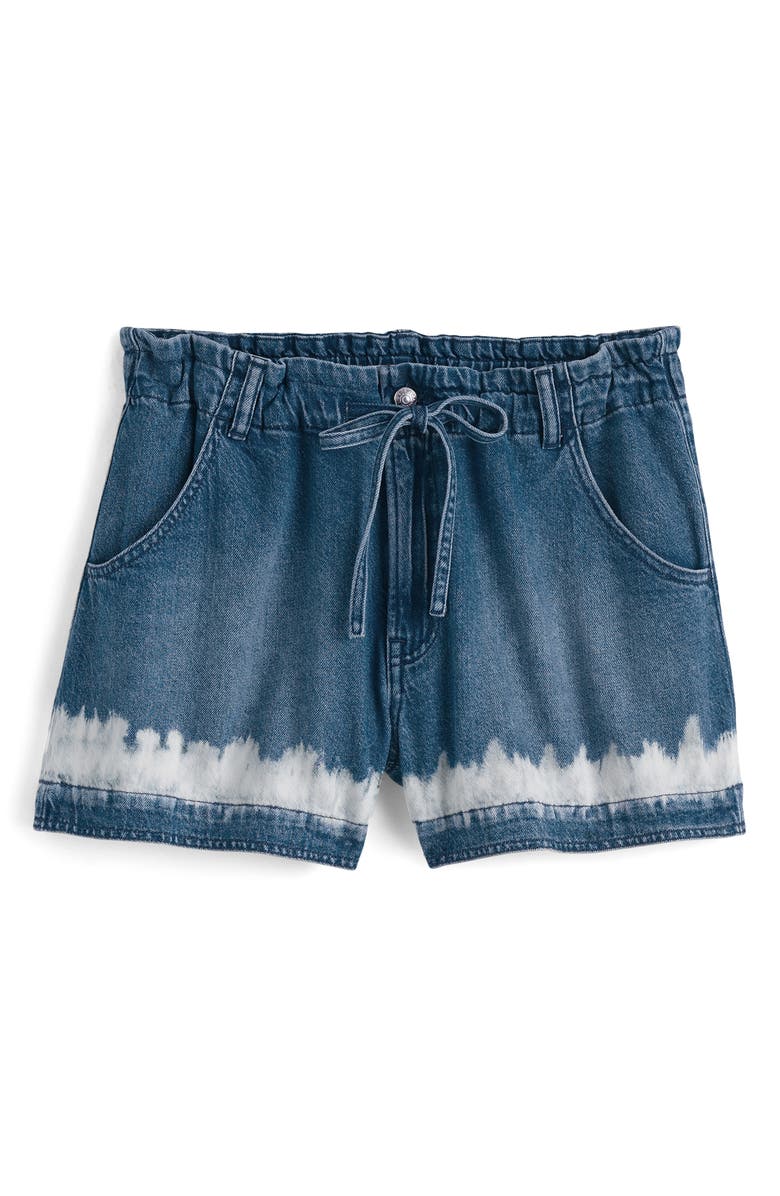 Madewell Tie Waist Denim Shorts, Alternate, color, Shibori Wash