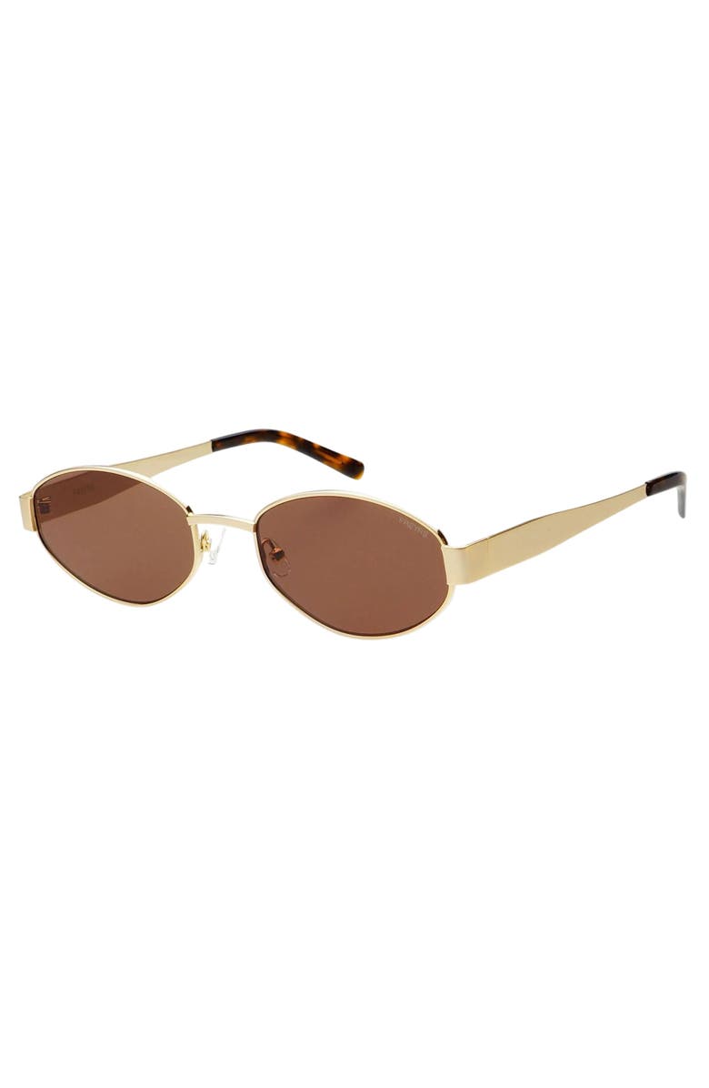 FREYRS Eyewear Soho Oval Sunglasses, Alternate, color, Gold / Brown