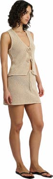 Onia Crochet Knit Mini Skirt