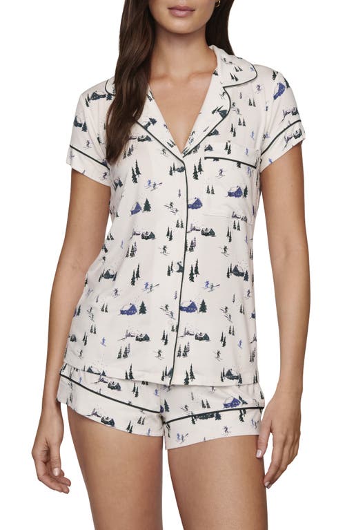Eberjey Gisele Printed Short Pajamas In White