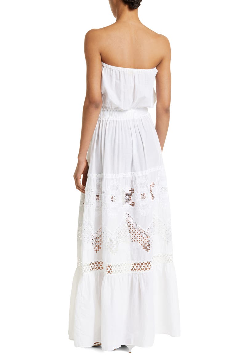Sterling Embroidered Cotton Cover-Up Maxi Dress, Alternate, color, WHITE EMBROIDERED CO
