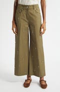 3.1 Phillip Lim Flat Front Wide Leg Ankle Pants