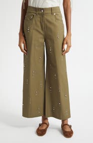 3.1 Phillip Lim Flat Front Wide Leg Ankle Pants