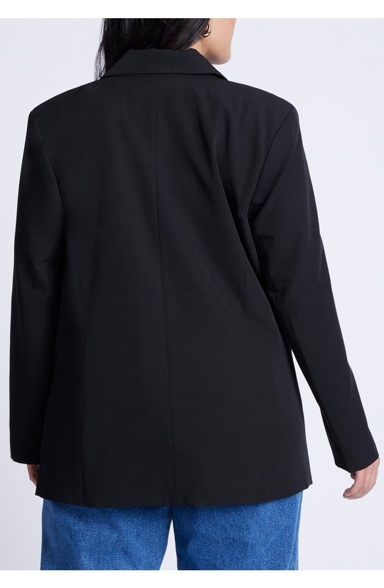 ELOQUII Long Relaxed Blazer, Alternate, color, Totally Black