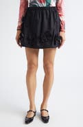 Stine Goya Floral Applique Organic Cotton Miniskirt