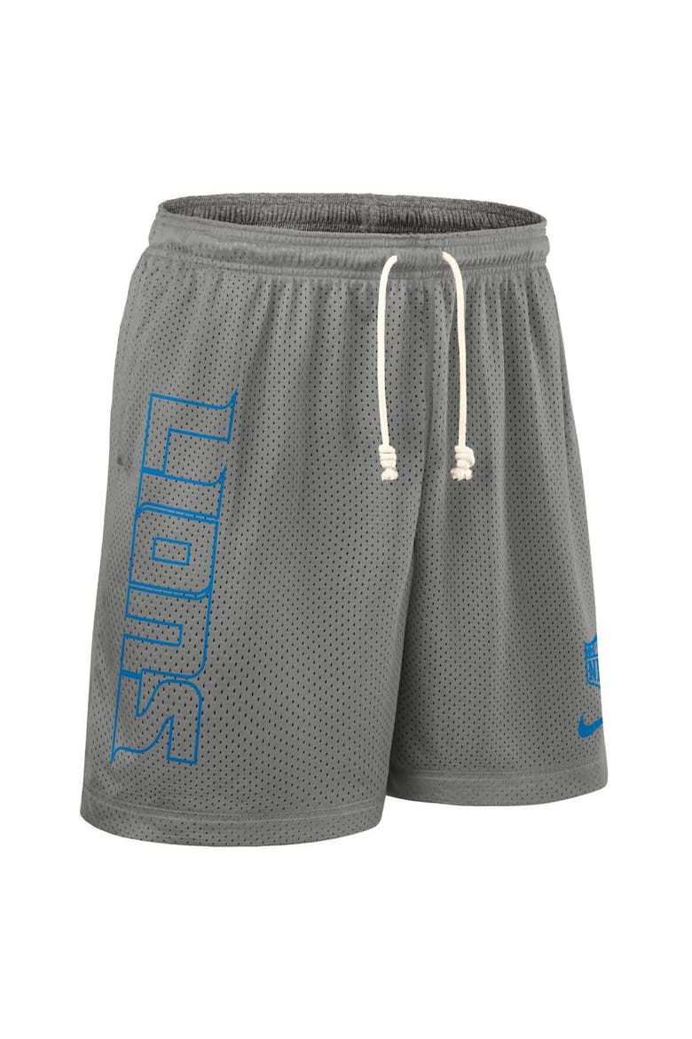 Men's Nike Gray Detroit Lions Sideline Reversible Performance Shorts, Alternate, color, Gray