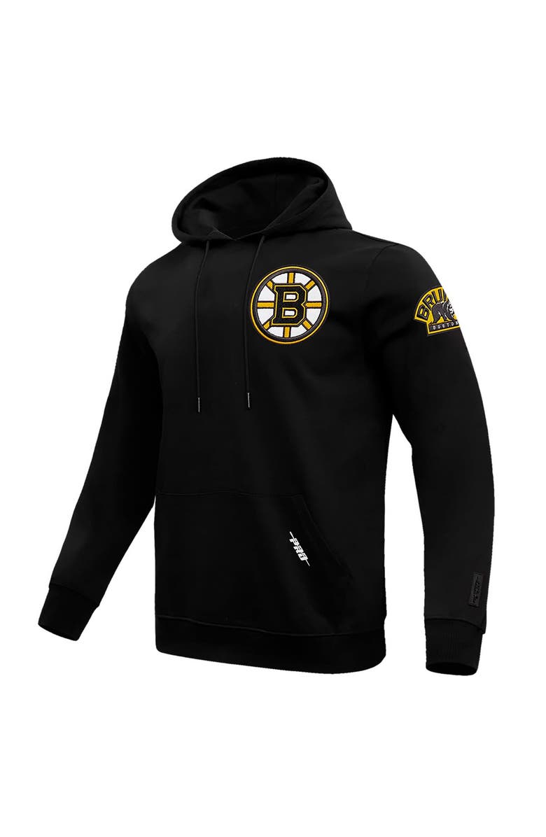 PRO STANDARD Men's Pro Standard Black Boston Bruins Classic Pullover Hoodie, Alternate, color, 