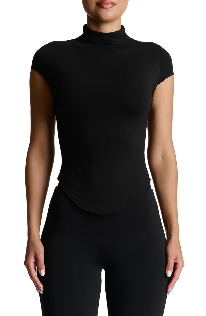 Smooth Mock Neck Crop Top