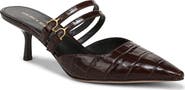 Veronica Beard Corrie Croc Embossed Pointed Toe Pump