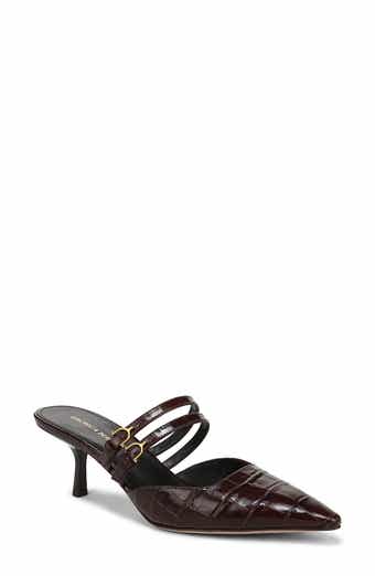 Veronica Beard Corrie Croc Embossed Pointed Toe Pump