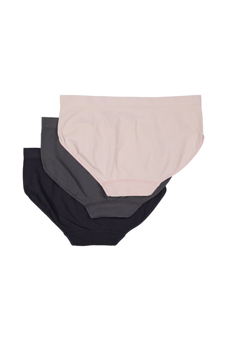 Comfy Undies  Midi Bikini, Alternate, color, Black, Asphalt, Mushroom