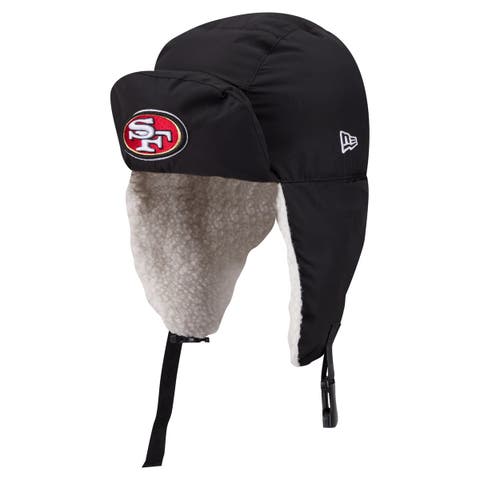 Men's New Era x Alpha Industries  Black San Francisco 49ers Puffer Quilted Trapper Hat