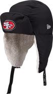 New Era x Alpha Industries Men's New Era x Alpha Industries Black San Francisco 49ers Puffer Quilted Trapper Hat