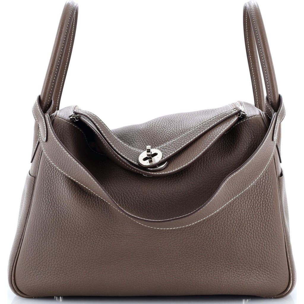 Pre-owned Hermes Hermes Lindy Bag Clemence 30 In Brown