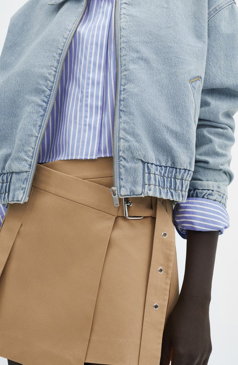 MANGO Pleated Wrap Miniskirt, Alternate, color, 