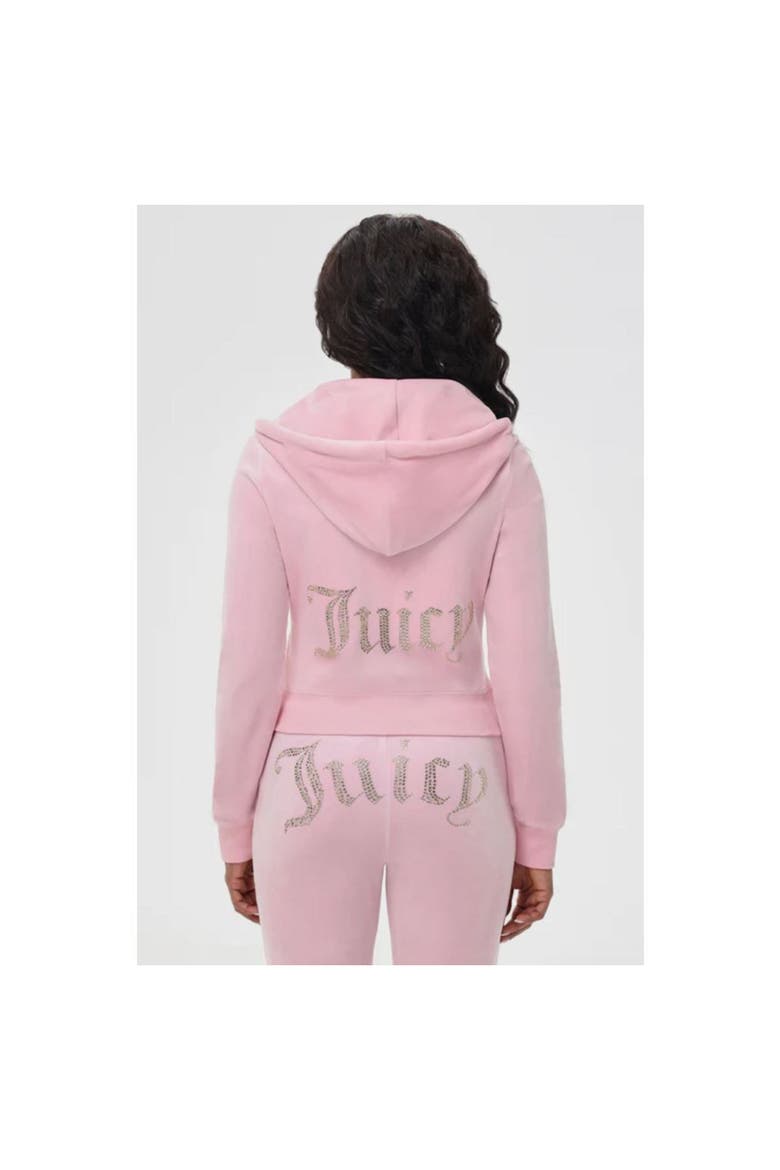 Luxe Velour Embellished Hoodie Whisper Pink, Alternate, color, WHISPER PINK