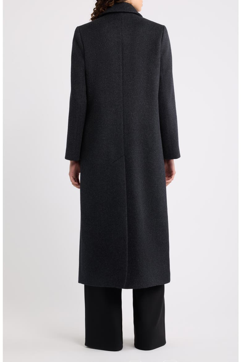 Long Double Breasted Wool & Cashmere Blend Maxi Coat, Alternate, color, CHARCOAL