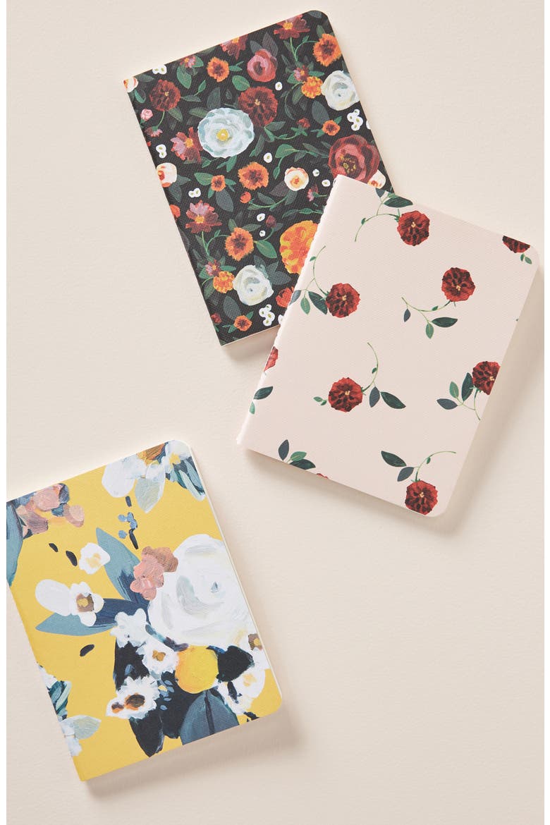 Anthropologie Lena Set of 3 Journals, Main, color, BLUE